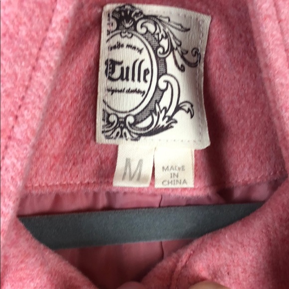 Tulle pink wool coat - Picture 6 of 7